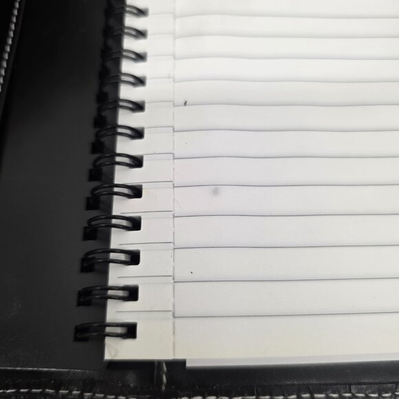 FRANKLIN COVEY Small Note Pad Folio Portfolio Black Faux Leather Crocodile Cover - Picture 5 of 10